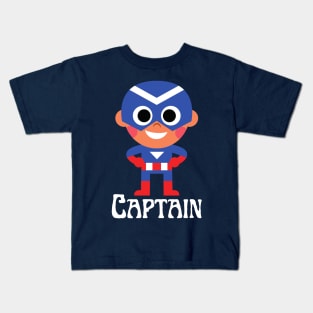 Avonger Captain Super Hero | Dark Colors Combination Kids T-Shirt